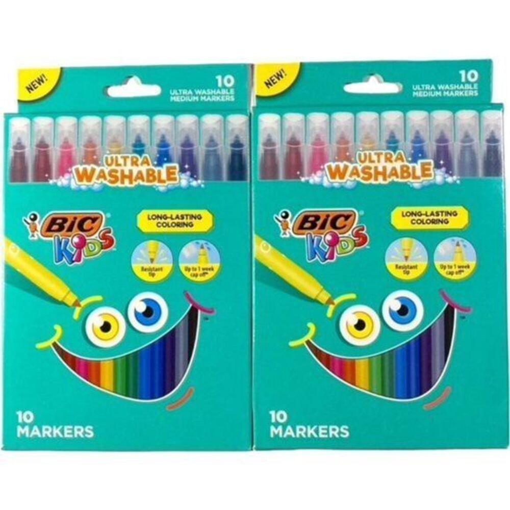 BIC Medium Point Coloring Markers 2 Pack New in Packaging!‎